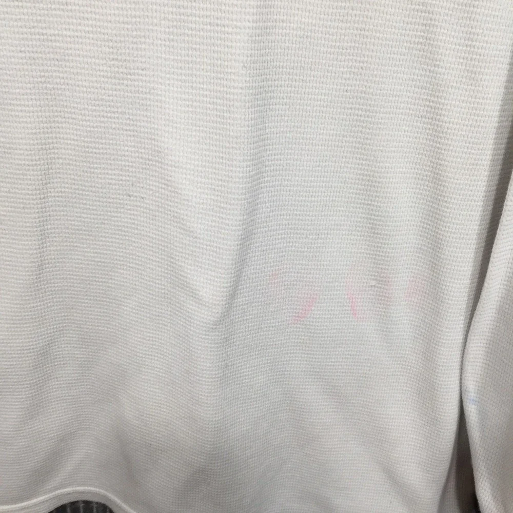 Polo Ralph Lauren Mens Sleepwear Waffle Knit Thermal USA Logo 2XL White